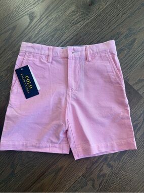 Polo by Ralph Lauren Pink boys Shorts with Navy Logo Tag
